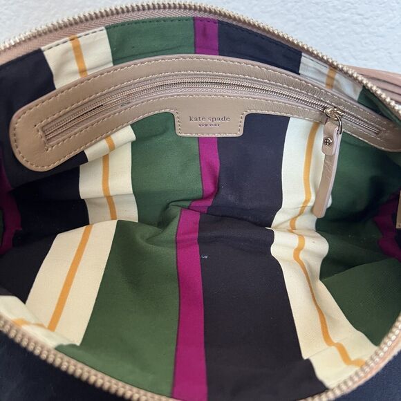 Kate Spade NY Beige Brown Suede Baguette Shoulder Bag Unique Multi Straps Boho - Picture 6 of 6